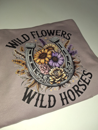 Bluza z nadrukiem Wild Flowers Wild Horses - Dostępna od ręki - Rozmiar M