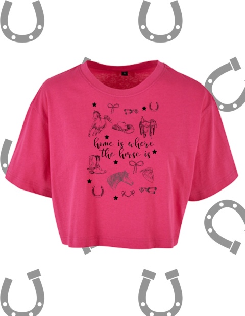 Crop top "Home is where the horse is" Crop top "Home is where the horse is"